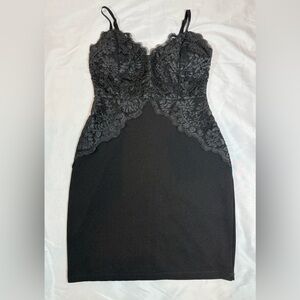 Black lace dress size small Iris brand